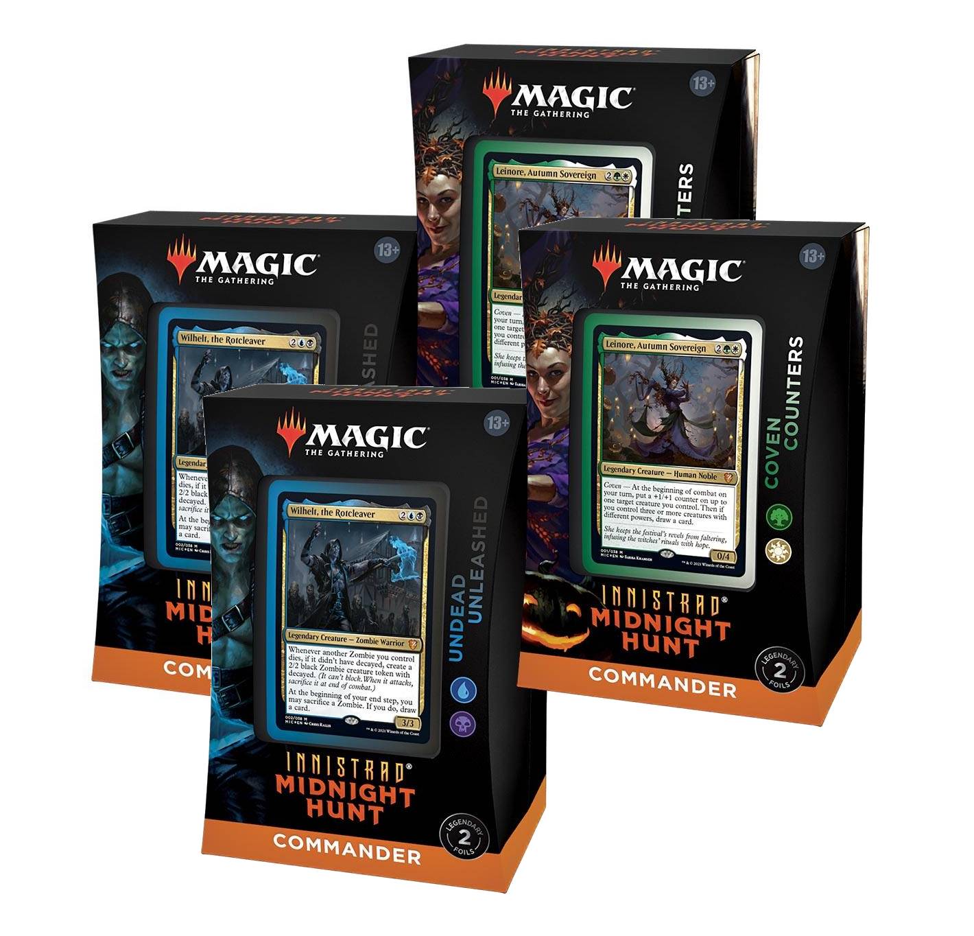 mtg midnight hunt booster box Magic The Gathering Midnight Hunt Commander Deck Case