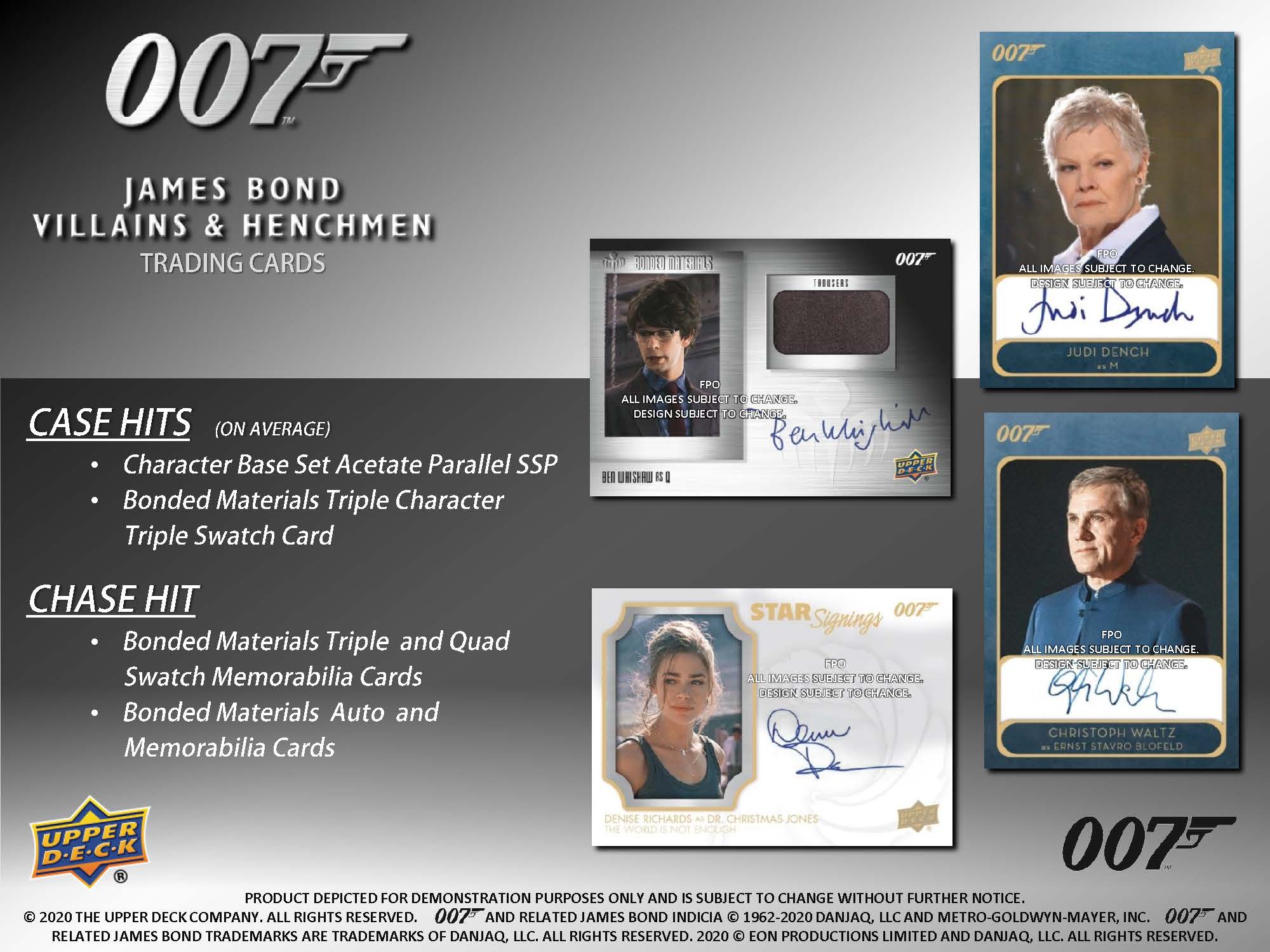 2020 Upper Deck James Bond 007 Villains & Henchmen Trading Cards Box (Pre-Order) - Miraj Trading