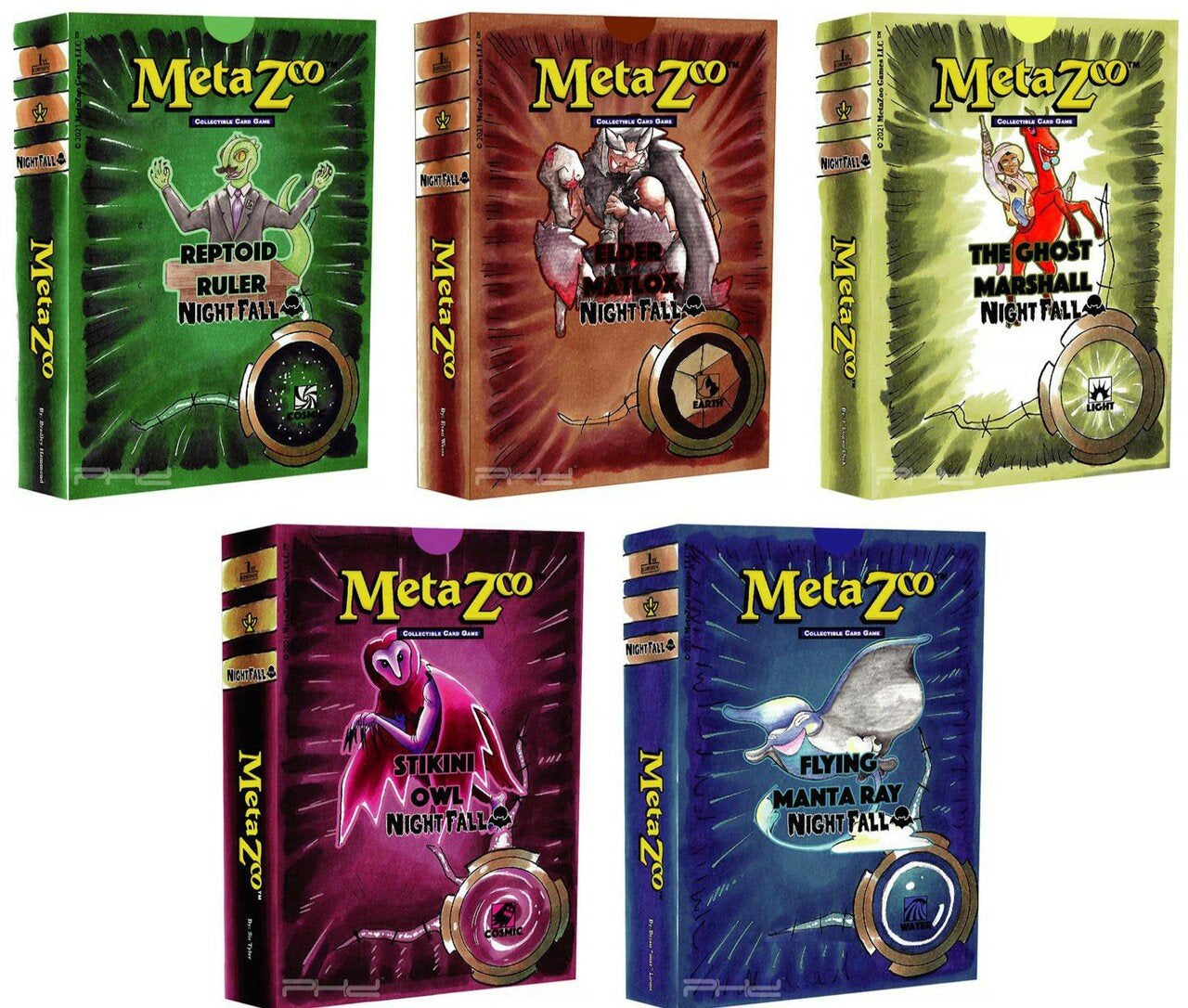 MetaZoo Nightfall 1st Edition Theme Deck (Set of 5) MetaZoo Nightfall 1st Edition Theme Deck (Set of 5)