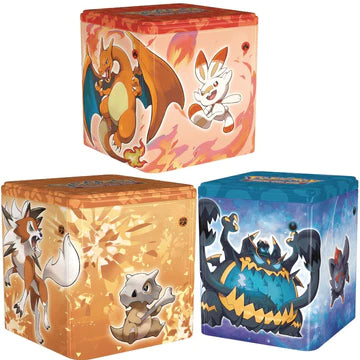 2022 Pokemon Stacking Tins - Set of 3 (Darkness, Fighting, Fire) (pre-order) - Miraj Trading