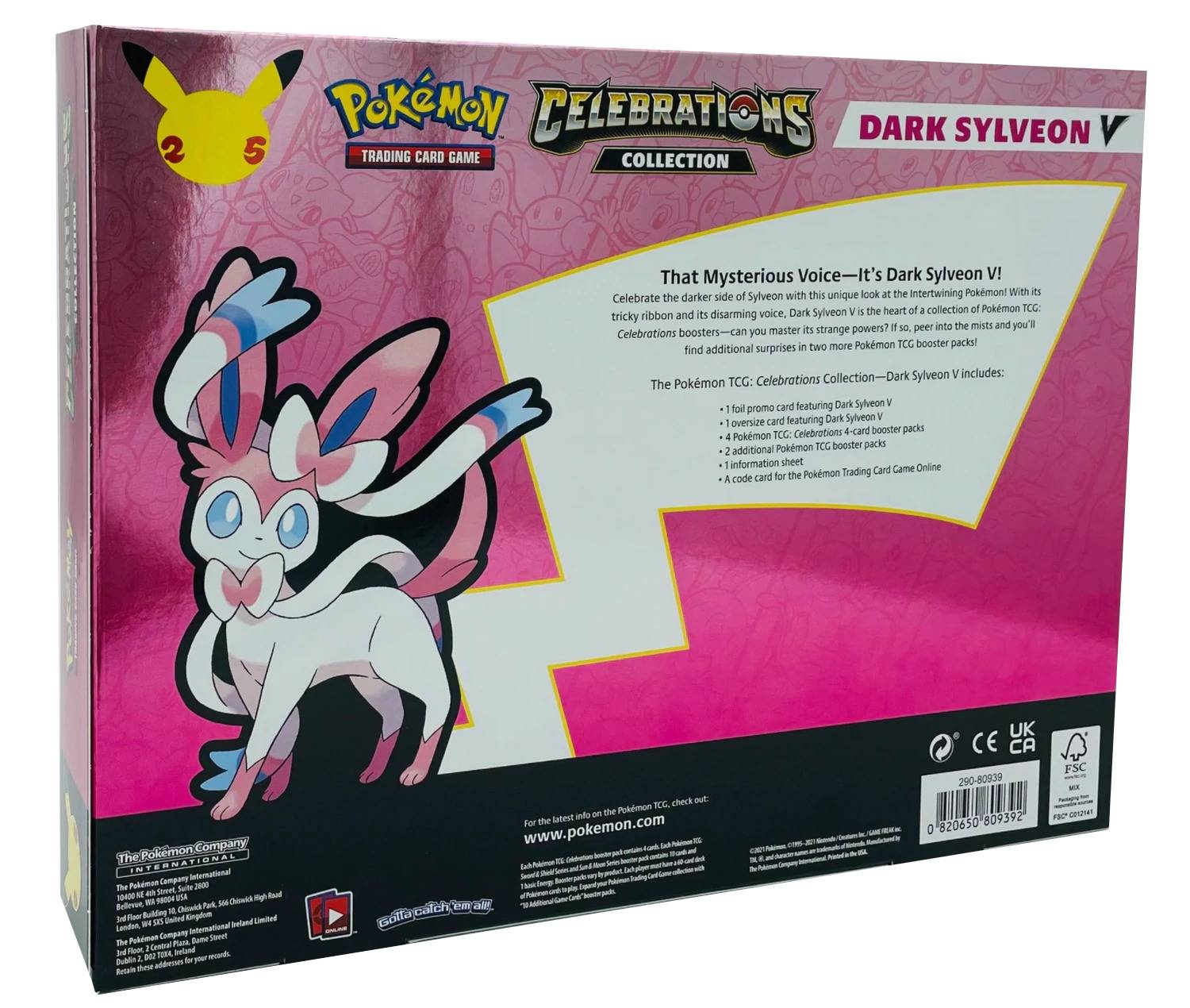 Pokemon Celebrations Collection Dark Sylveon V Box - Miraj Trading
