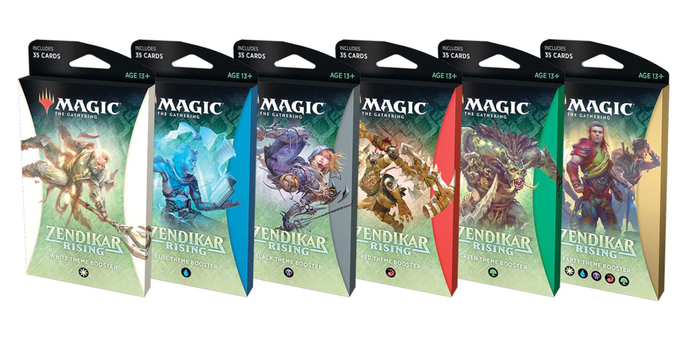 Magic The Gathering Zendikar Rising Theme Booster Packs (Lot of 6 Them Magic The Gathering Zendikar Rising Theme Booster Packs (Lot of 6 Them