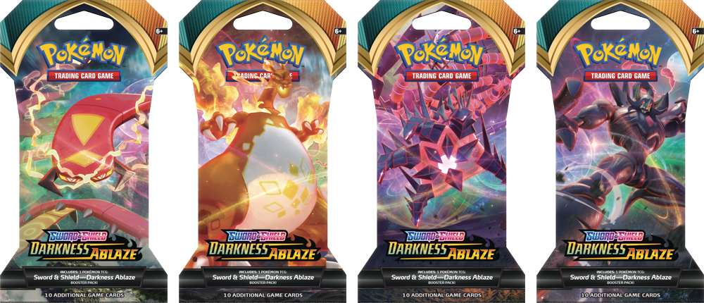 10 card pokemon pack Pokemon Sword & Shield: Darkness Ablaze Sleeved Booster Pack (24 packs