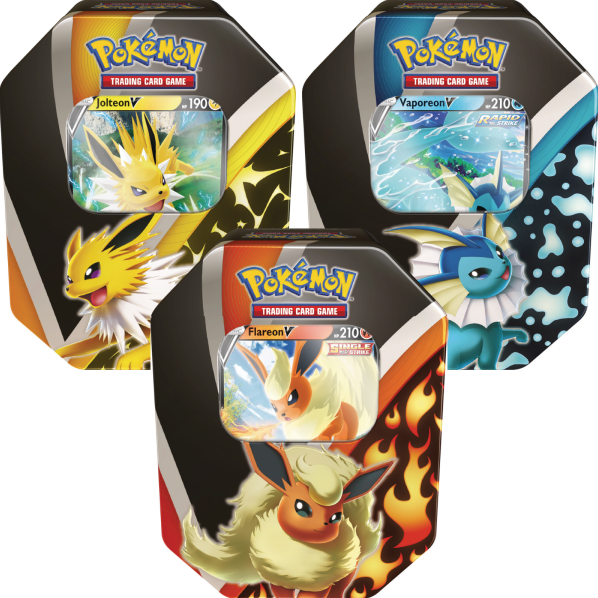 Pokemon Eevee Evolutions V Tin (Set of 3) Pokemon Eevee Evolutions V Tin (Set of 3)