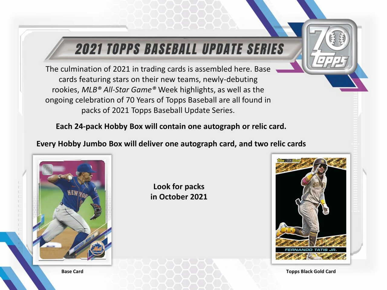 2021 Topps Update Series Baseball Hobby Box - Miraj Trading