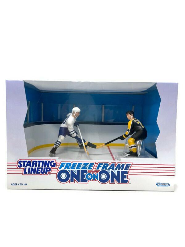 Kenner Starting Lineup Freeze Frame One on One Vintage Hockey Figurine (Mats Sundin vs Ray Bourque) - Miraj Trading