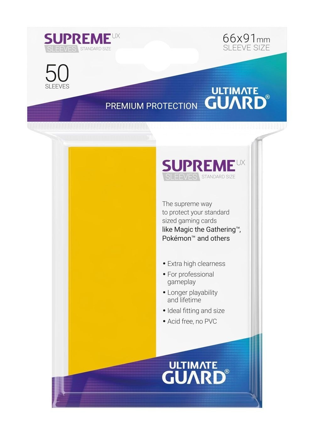 Supreme UX Sleeves Standard Size Yellow (Lot of 2) - Miraj Trading