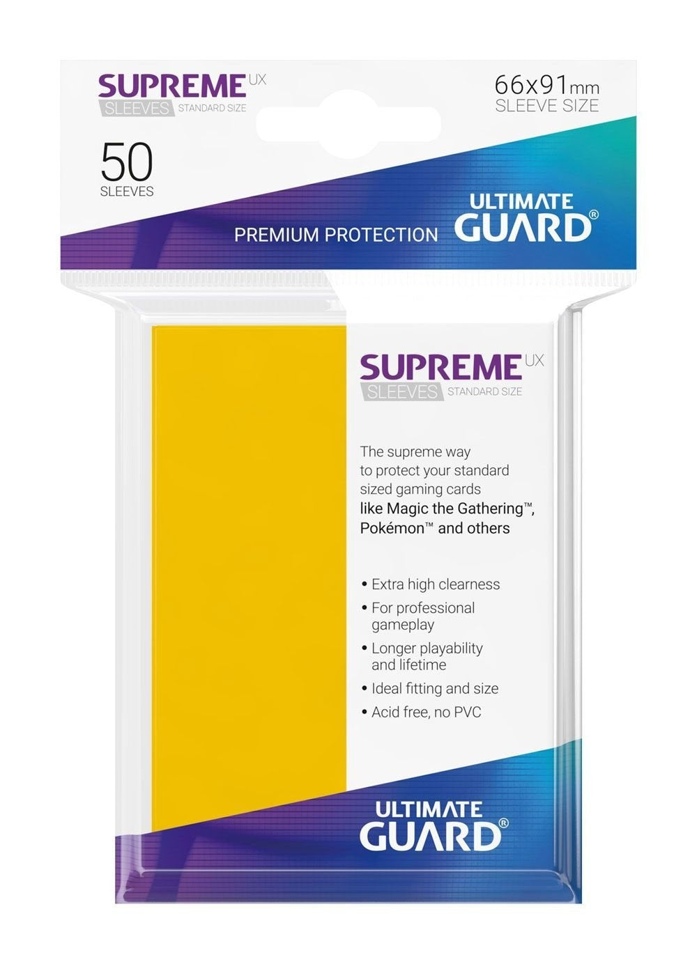 Supreme UX Sleeves Standard Size Yellow (Lot of 2)