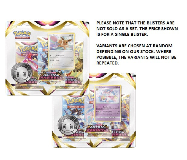 Pokemon Sword & Shield Astral Radiance 3 Packs Blister (Pre-Order) - Miraj Trading