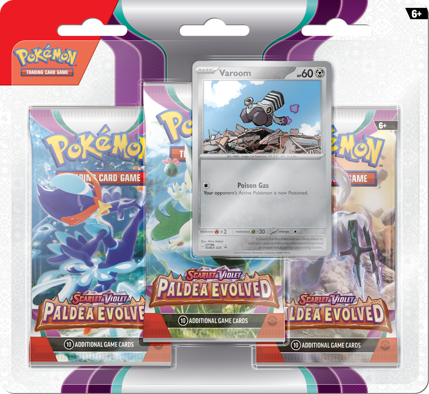 Pokemon Scarlet and Violet 2 Paldea Evolved - (3 Pack Blister)