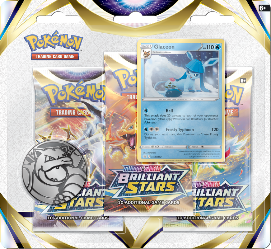 Pokemon Sword & Shield Brilliant Stars 3 Packs Blister (Pre-Order) - Miraj Trading
