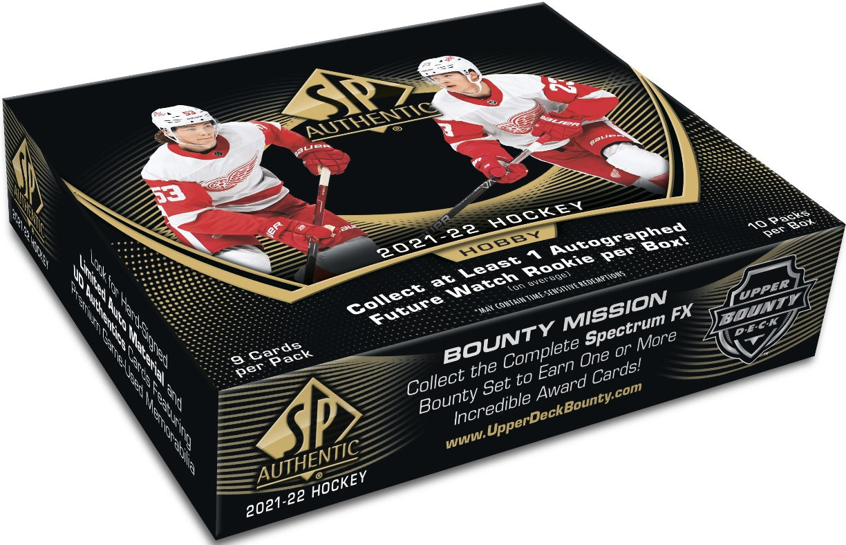 2021-22 Upper Deck SP Authentic Hockey Hobby Box Master Case (Case of 16 Boxes) (Pre-Order) - Miraj Trading