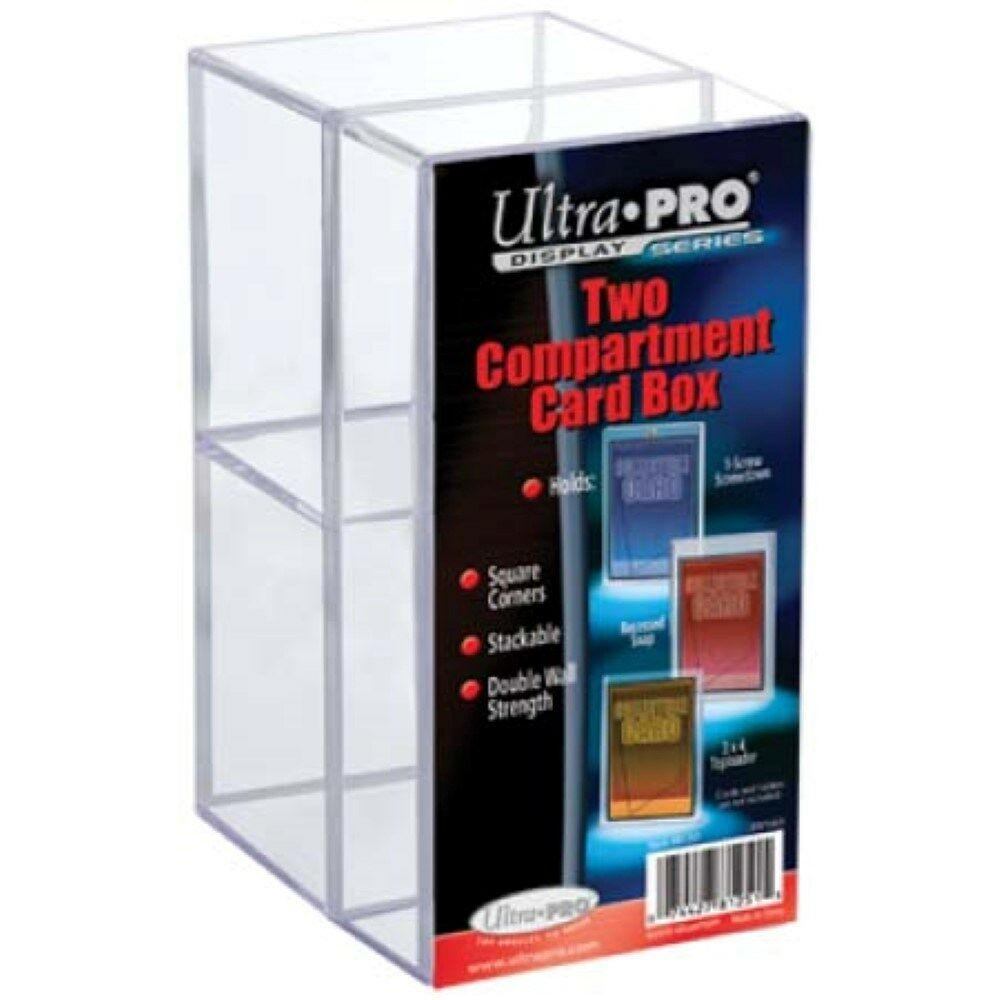 Ultra Pro 2-Piece Two Compartment Clear Card Box - BigBoi Cards