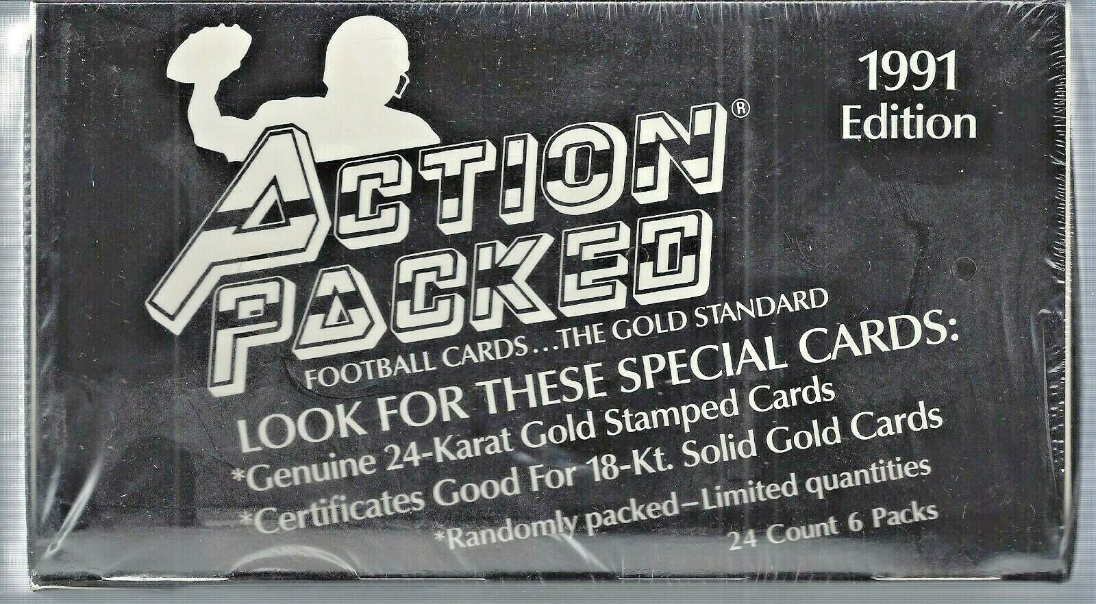 1991 Edition Action Packed Football Trading Cards Box - Miraj Trading