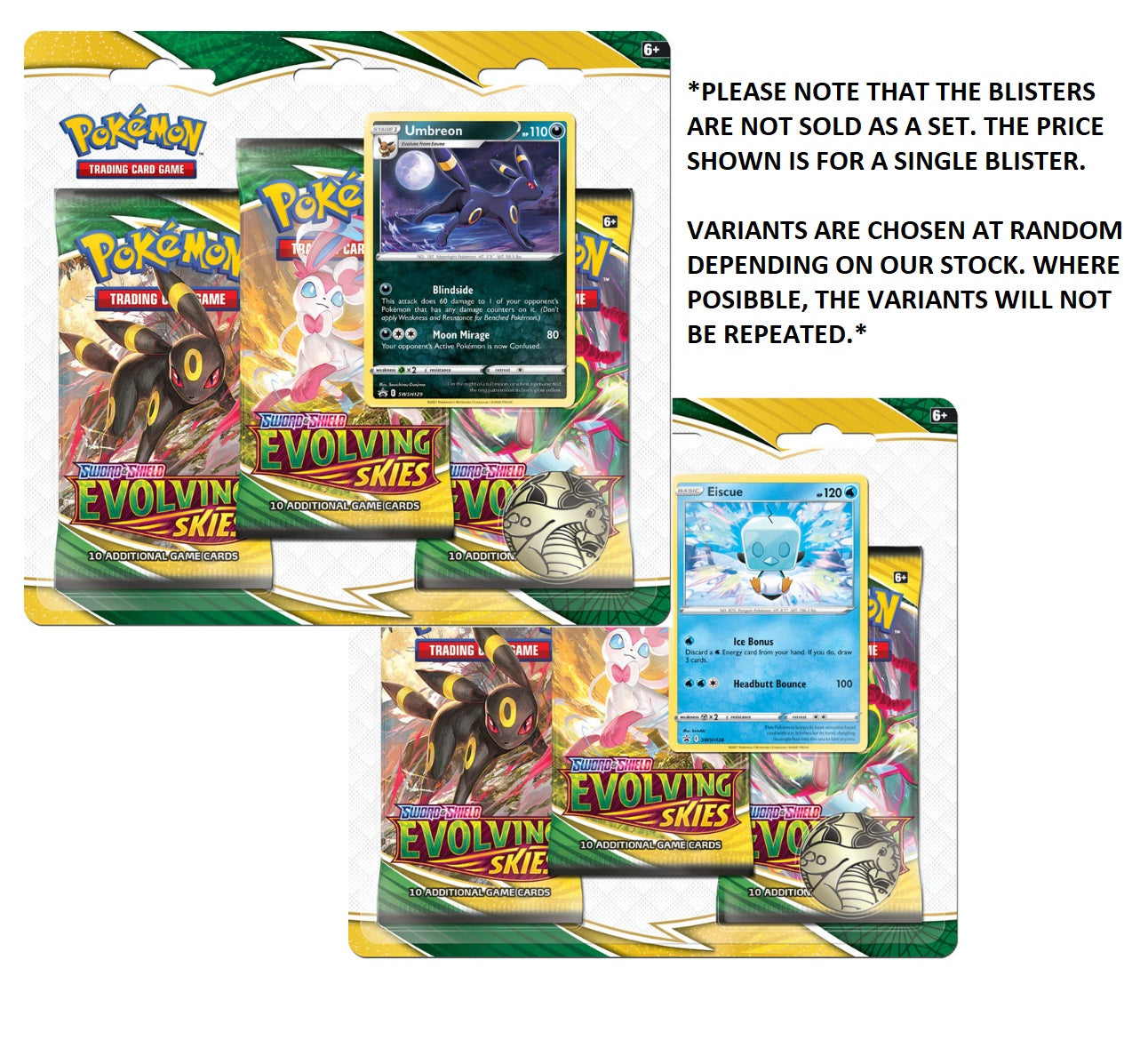 Pokemon Evolving Skies 3 Packs Blister