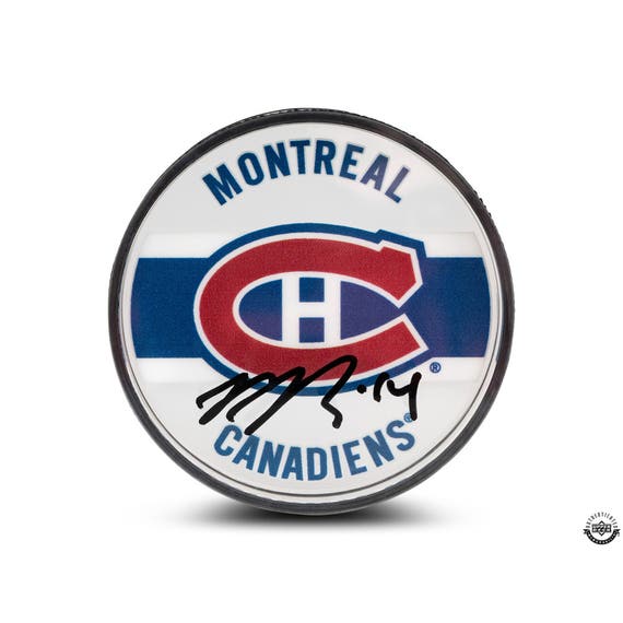Nick Suzuki Autographed Montreal Canadiens Acrylic Puck - Miraj Trading