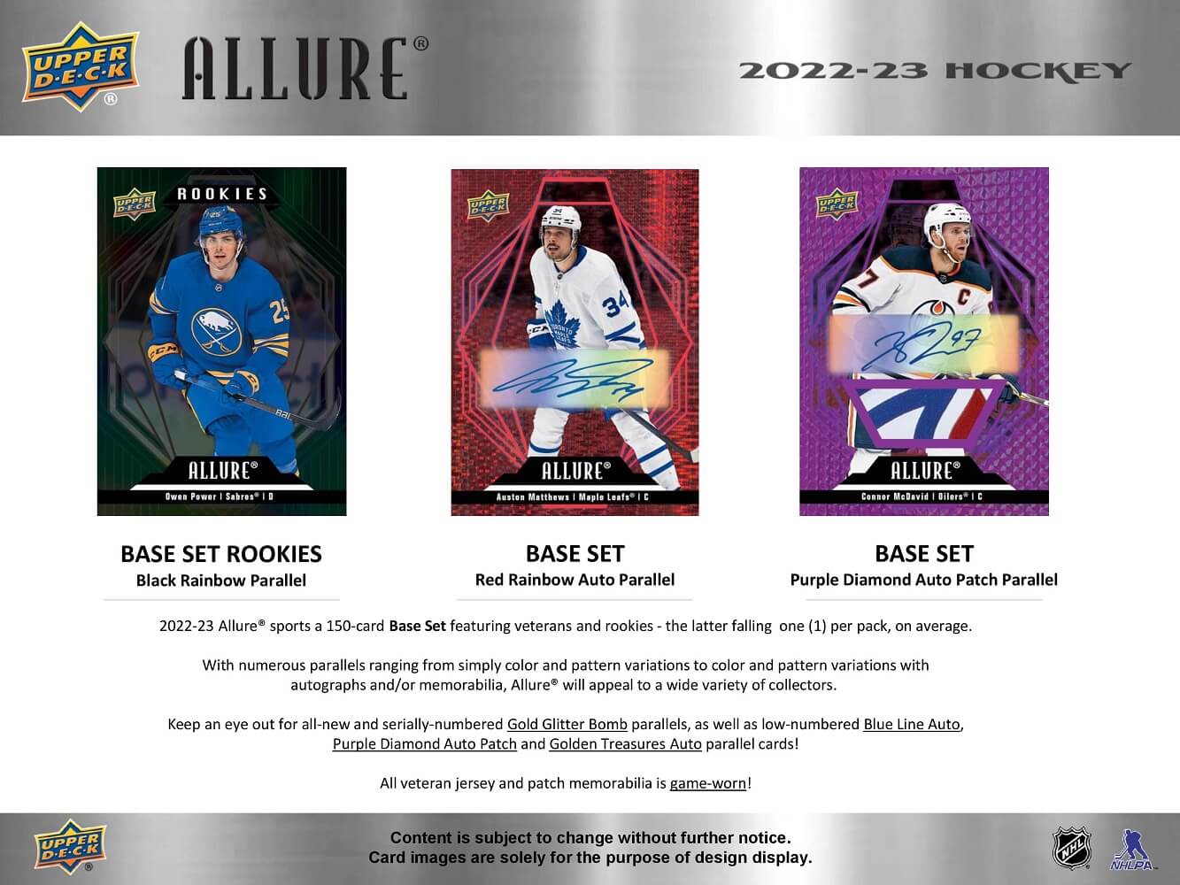 2022-23 Upper Deck Allure Hockey Hobby Box - Miraj Trading