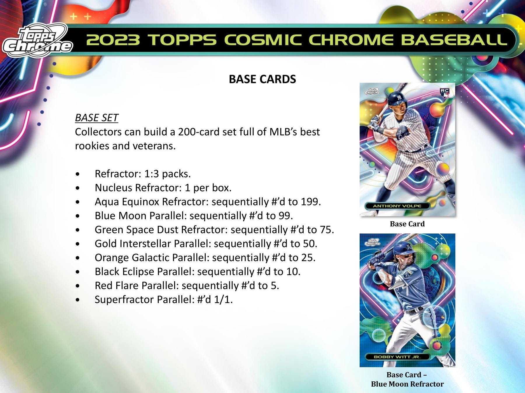 2023 Topps Cosmic Chrome Baseball Hobby Box - Miraj Trading