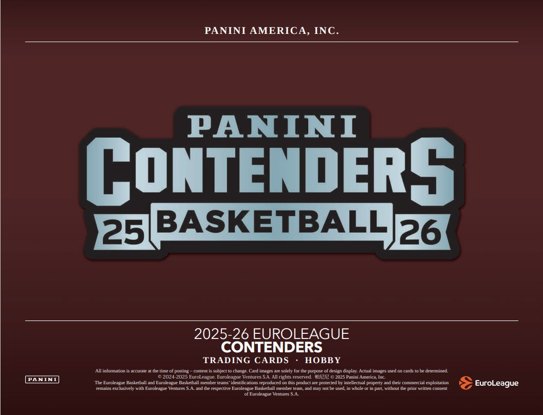 2025-26 Panini Contenders EuroLeague Basketball Hobby Box (Pre-Order) - Miraj Trading