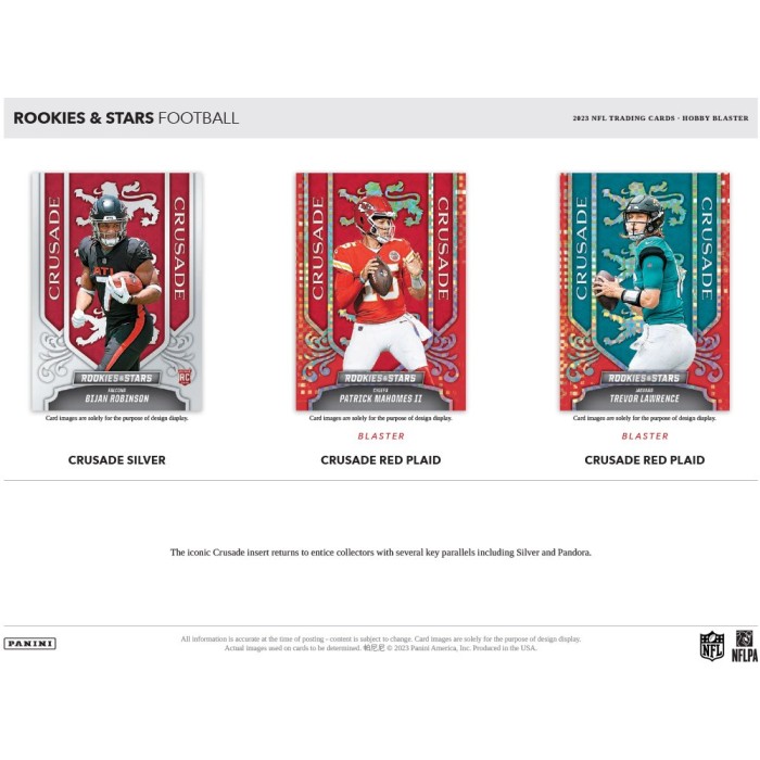 2023 Panini Rookies & Stars Football Hobby Blaster Box - Miraj Trading