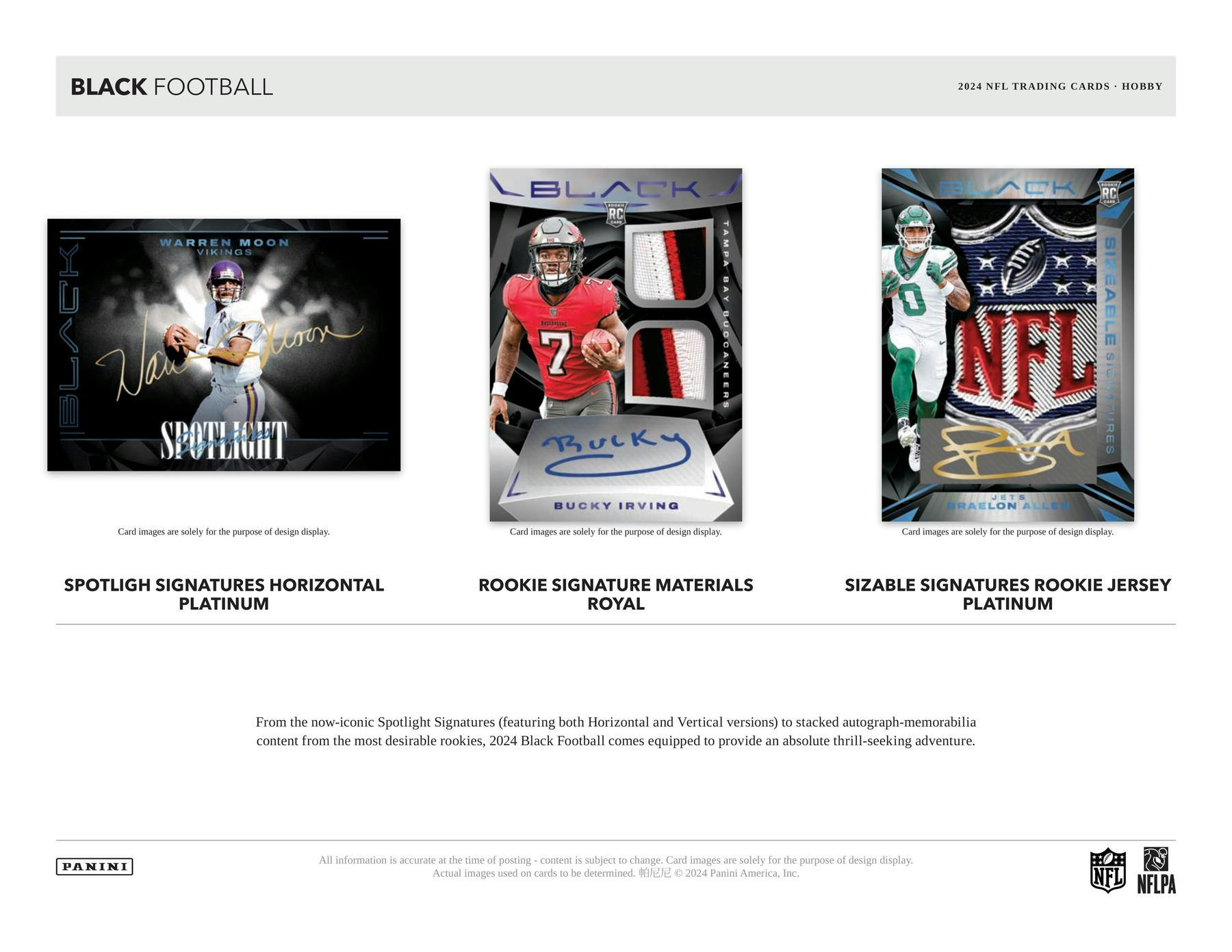 2024 Panini Black Football Hobby Box - Miraj Trading