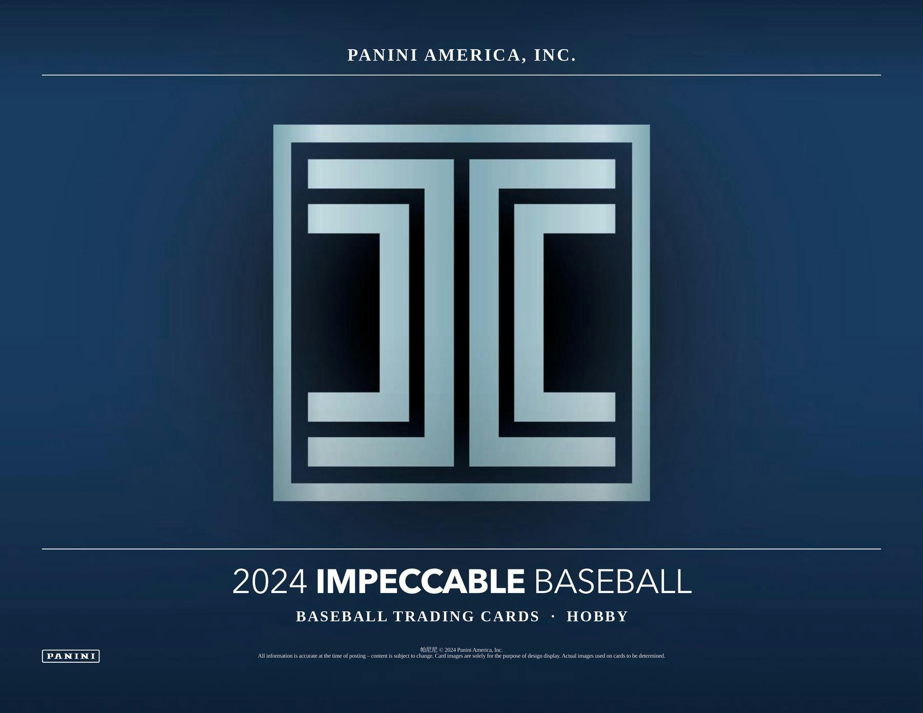 2024 Panini Impeccable Baseball Hobby Box - Miraj Trading