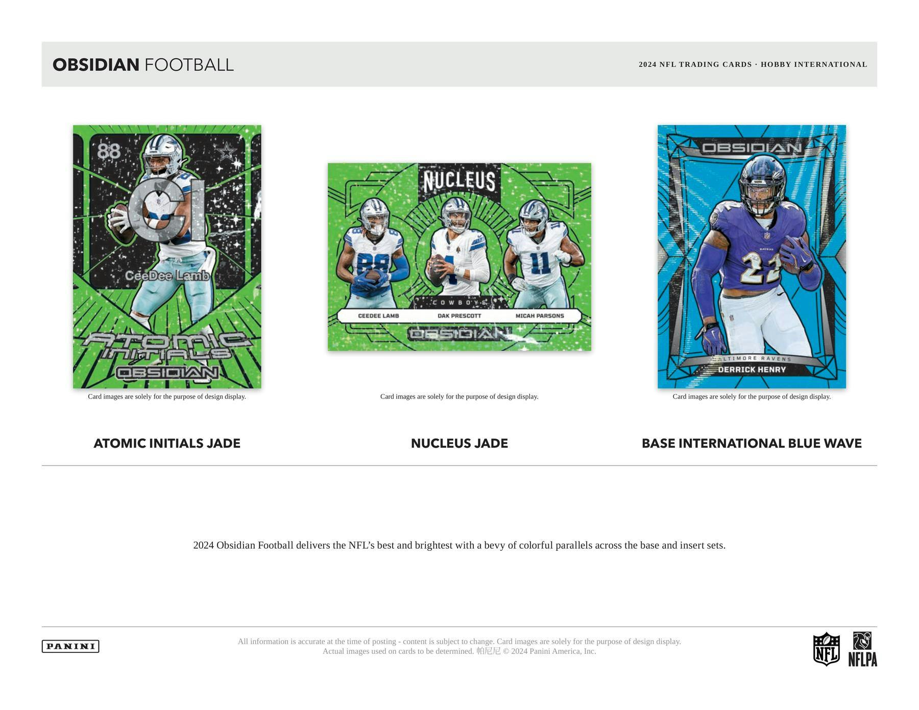 2024 Panini Obsidian Football International Hobby Box - Miraj Trading