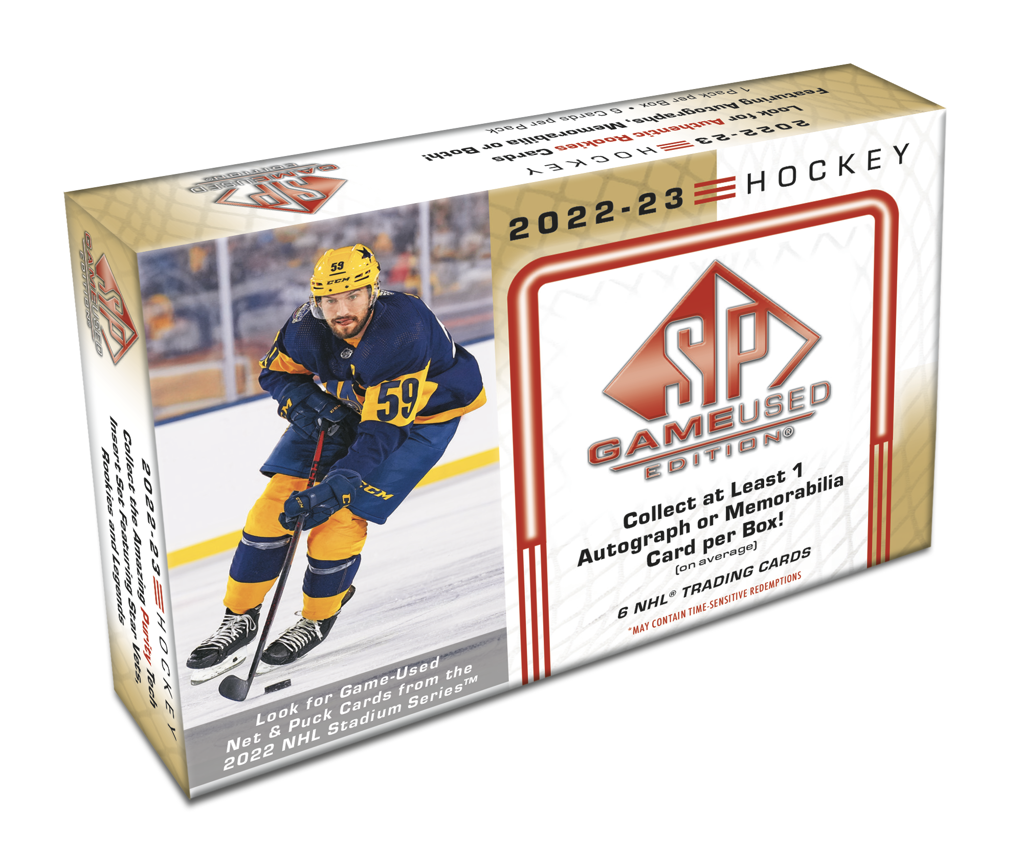 2022-23 Upper Deck SP Game Used Hockey Hobby Box Case (Case of 18 Boxes) (Pre-Order) - Miraj Trading