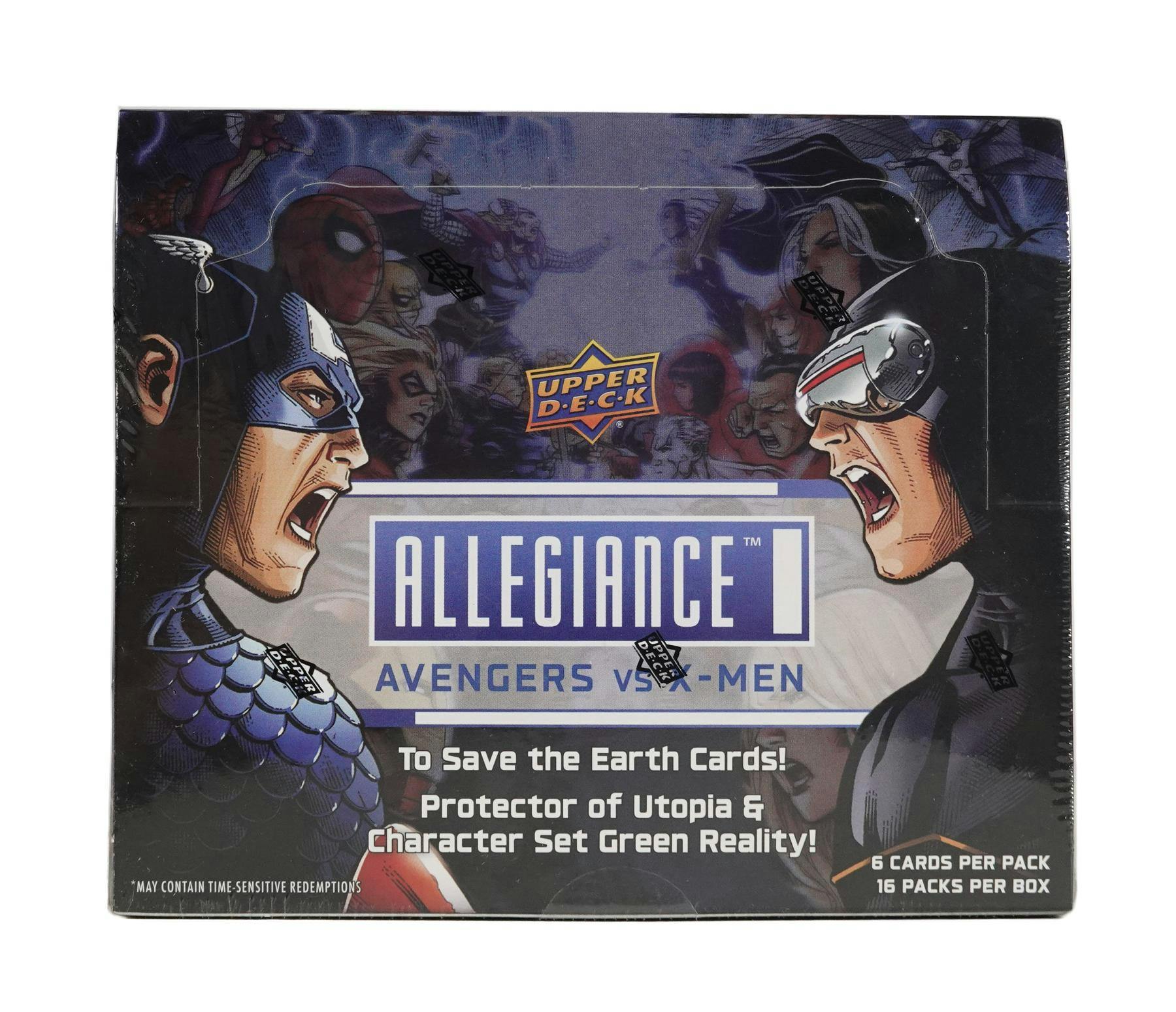 Boîte de loisirs Upper Deck Allegiance Avengers vs X-Men 2023