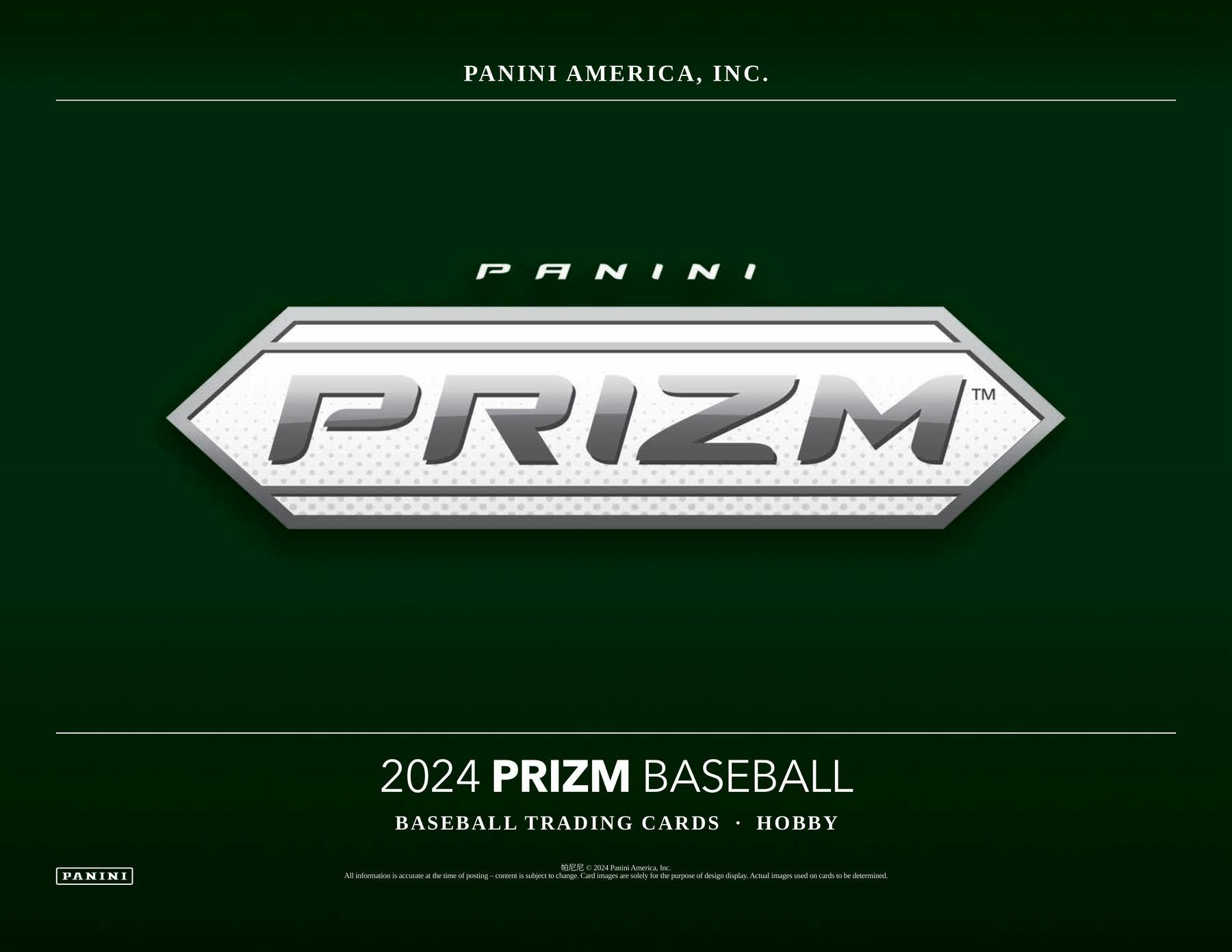 2024 Panini Prizm Baseball Hobby Box - Miraj Trading