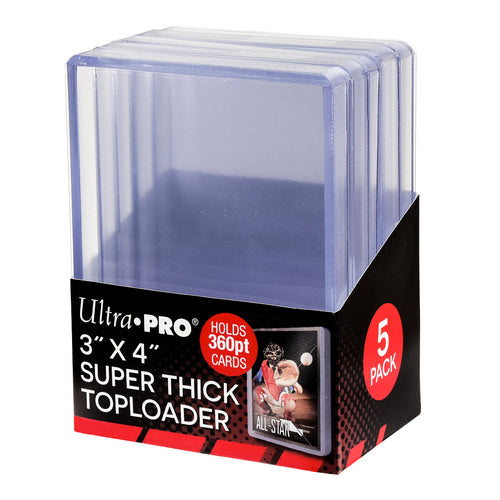Ultra Pro Super Thick Toploaders 360pt. 3"x 4" (Lot of 5) - BigBoi Cards
