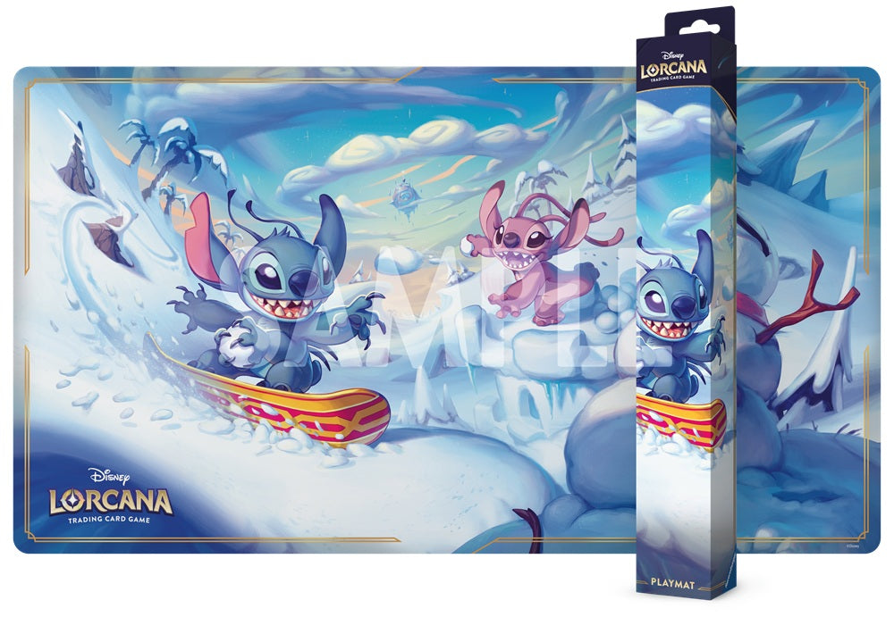 Disney Lorcana Set 14 Playmat Snowboarding Stitch (Pre-Order) - Miraj Trading