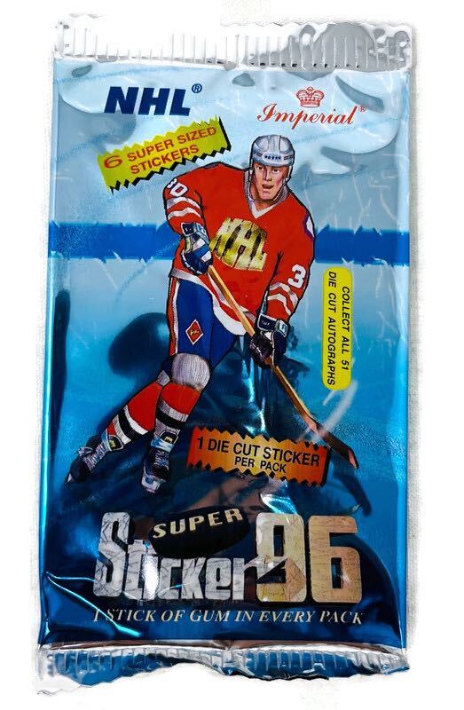 1995-96 Imperial Super Stickers Hockey Hobby Pack (23 Packs a Lot) - Miraj Trading