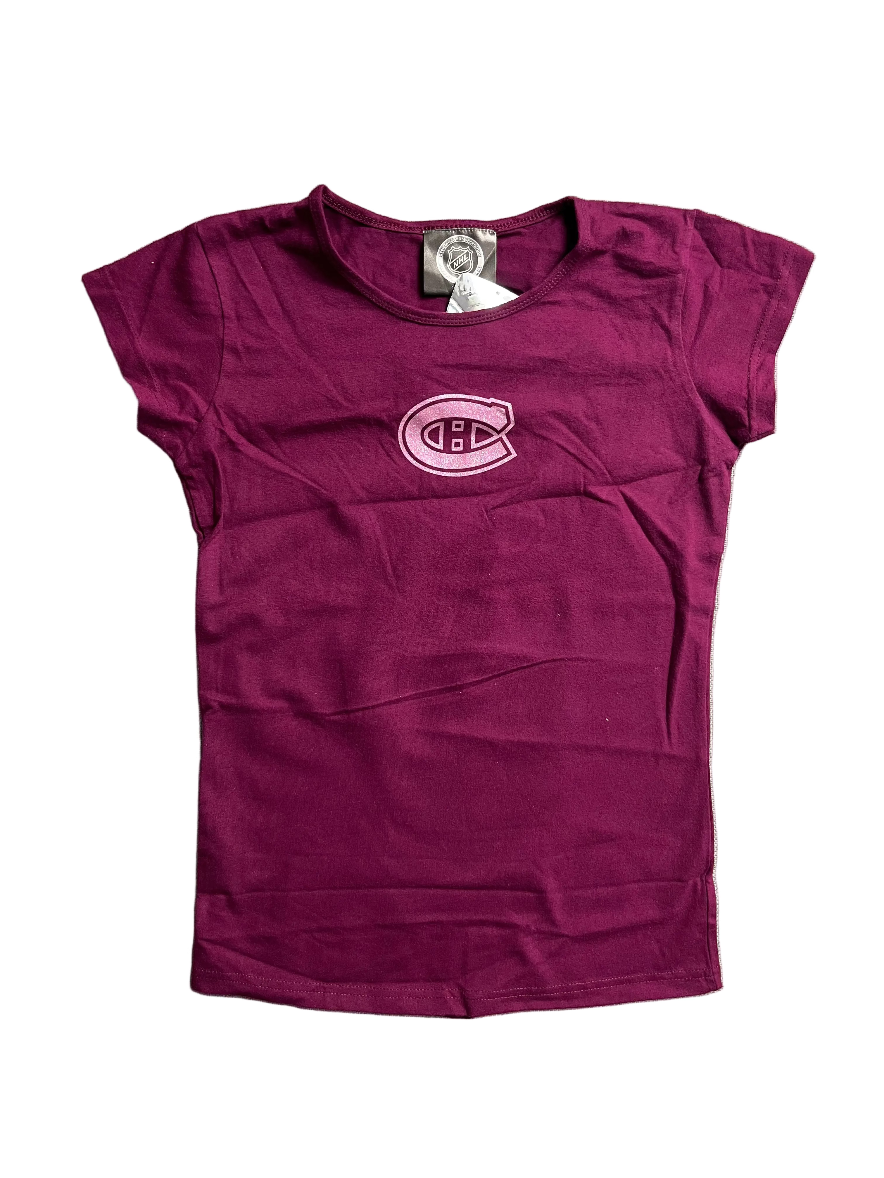 NHL Montreal Canadiens Logo Burgundy T-Shirt - Miraj Trading