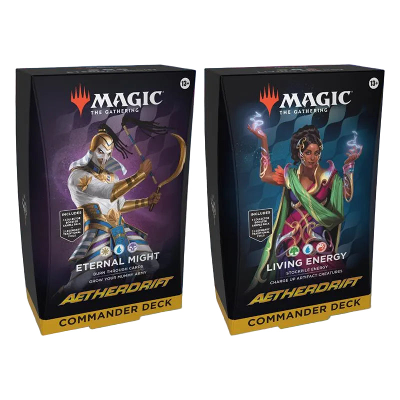 Magic The Gathering Aetherdrift Commander Deck Box (Set of 2) - Miraj Trading