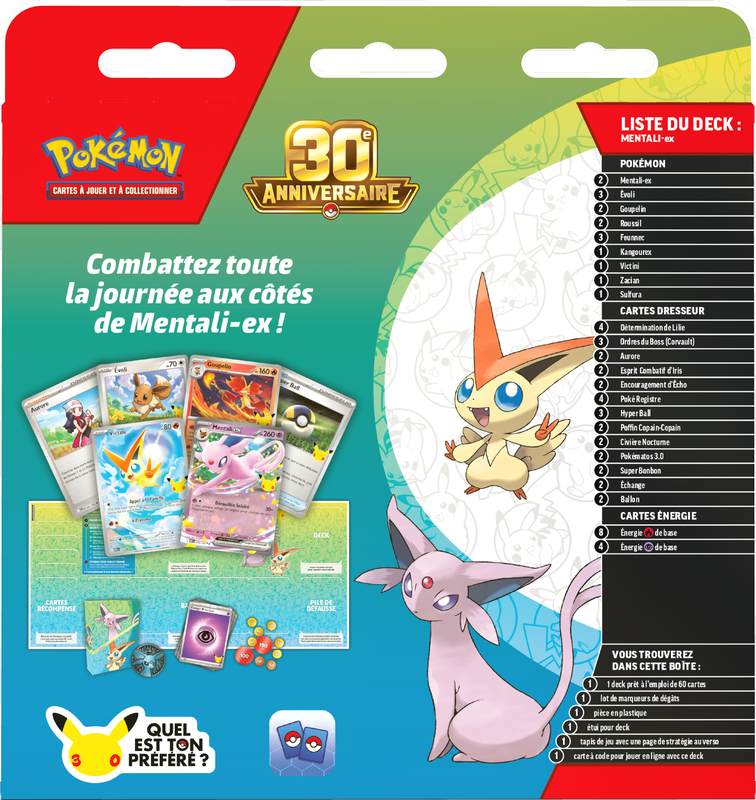 Pokemon 30th Celebration Battle Decks Espeon EX / Umbreon EX (French) (Pre-Order) - Miraj Trading
