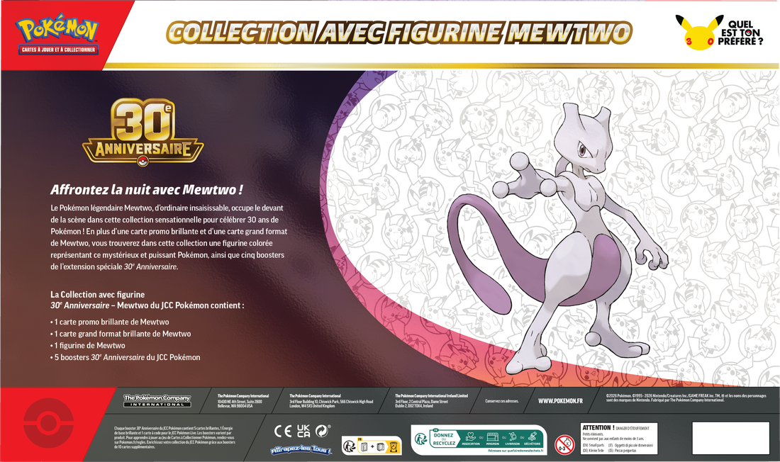 Pokemon 30th Celebration Mew / Mewtwo Figure Collection (French) (Pre-Order) - Miraj Trading