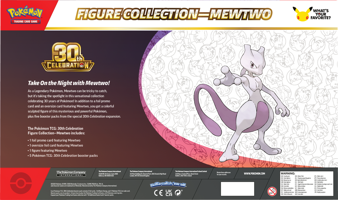 Pokemon 30th Celebration Mew / Mewtwo Figure Collection (Pre-Order) - Miraj Trading