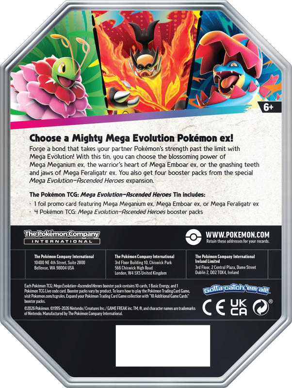 Pokemon Ascended Heroes Tin (Pre-Order) - Miraj Trading