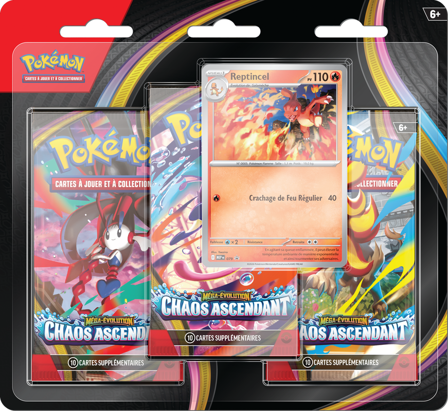 Pokemon Chaos Rising 3 Pack Blister (French) (Pre-Order) - Miraj Trading