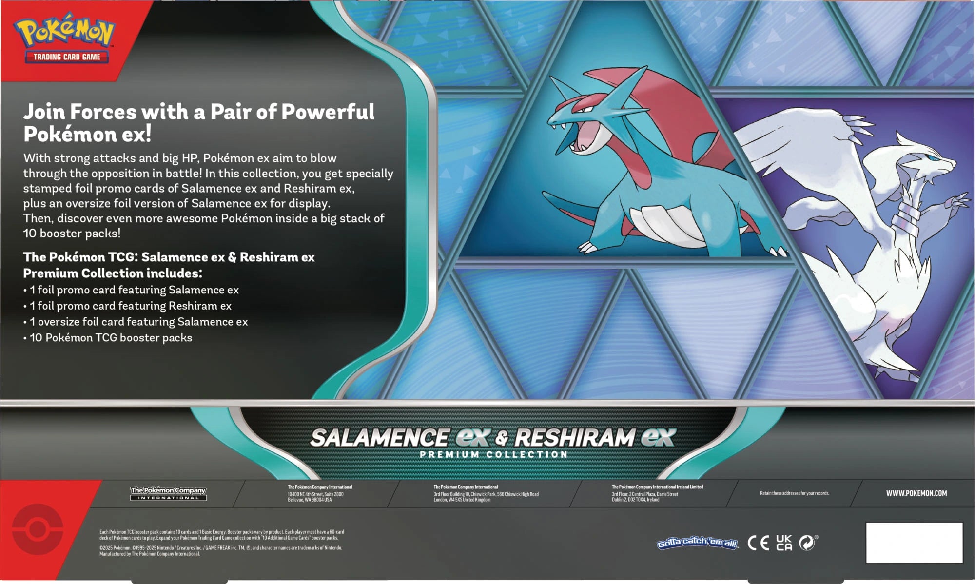 Pokemon Salamence EX/Reshiram EX Premium Collection Box (Pre-Order) - Miraj Trading