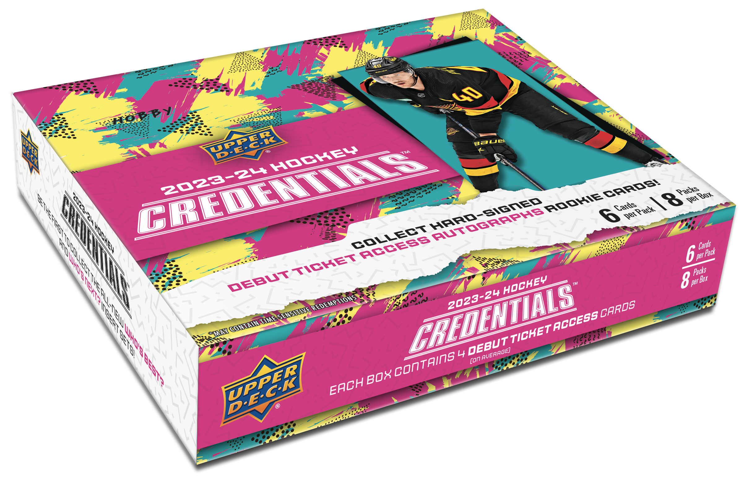 2023-24 Upper Deck Credentials Hockey Hobby Box Miraj Trading