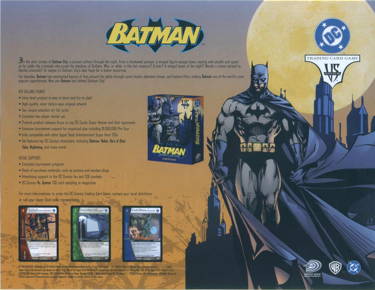 DC VS System Trading Card Game Batman Starter Deck - Miraj Trading