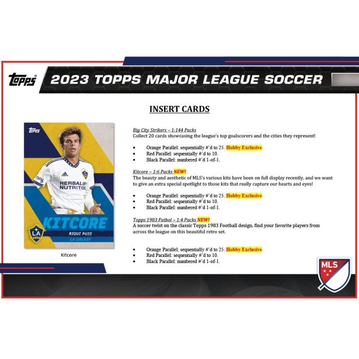2023 Topps MLS Major League Soccer Hobby Box (Pre-Order) - Miraj Trading