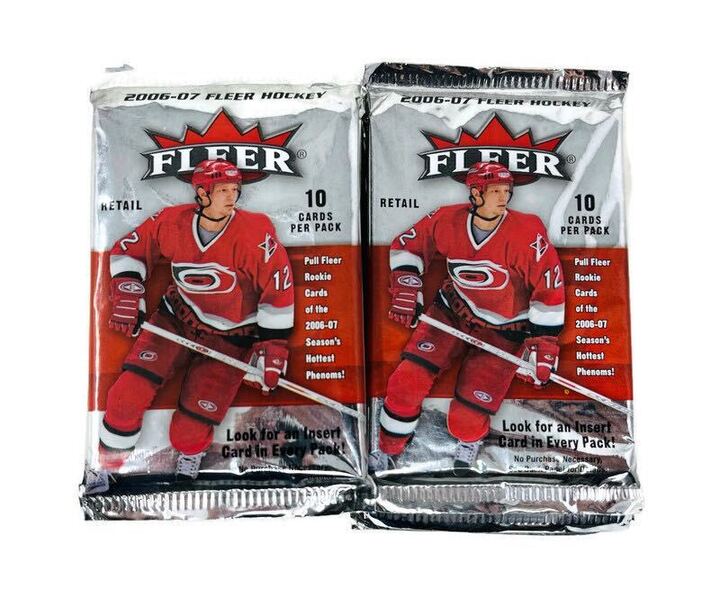 2006-07 Fleer Hockey Retail Packs (Lot of 13 Packs) - Miraj Trading