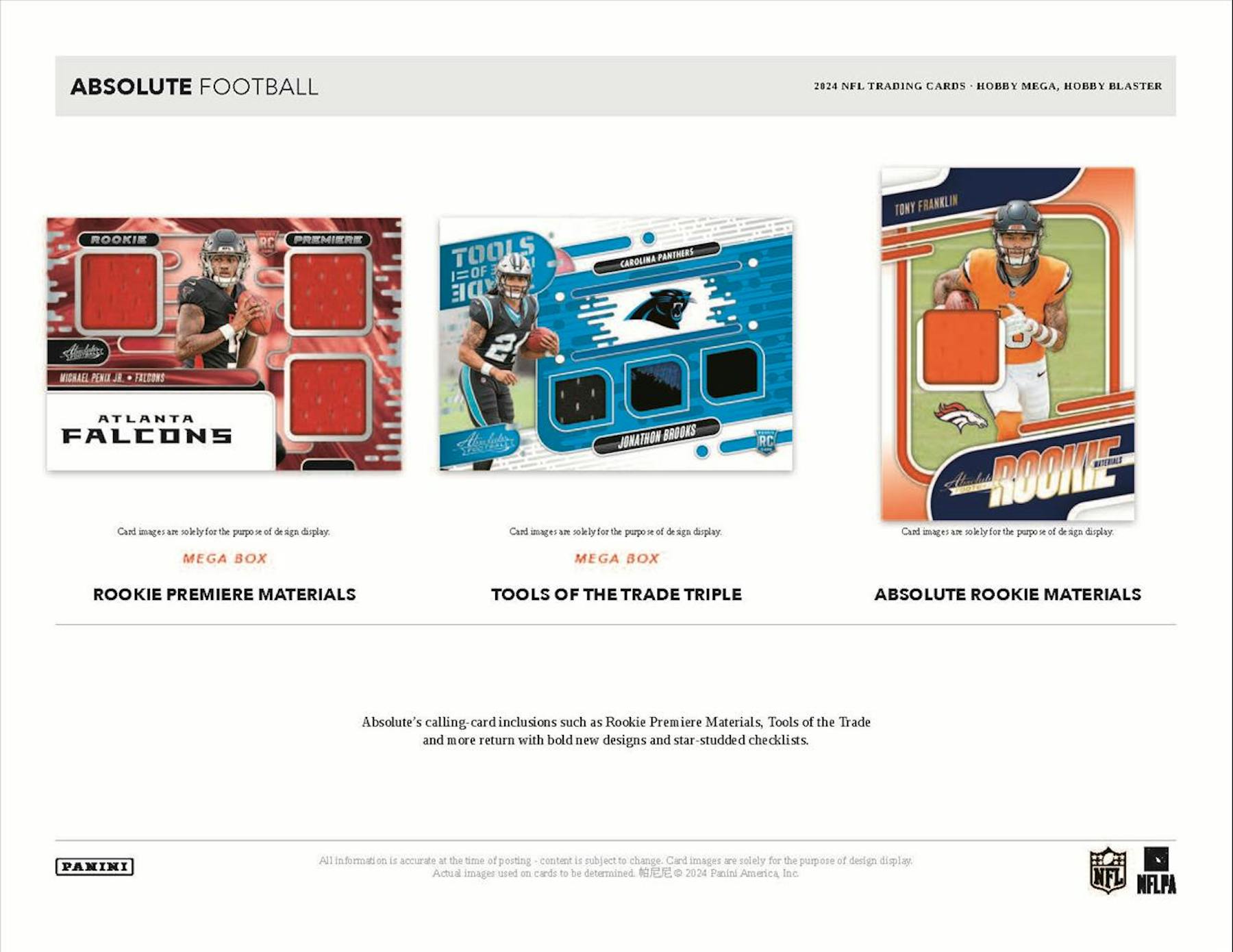 2024 Panini Absolute Football Hobby Mega Box - Miraj Trading