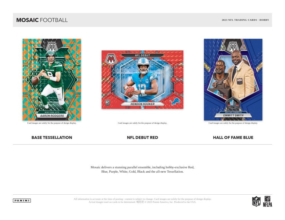 2023 Panini Mosaic Football Hobby Box Miraj Trading