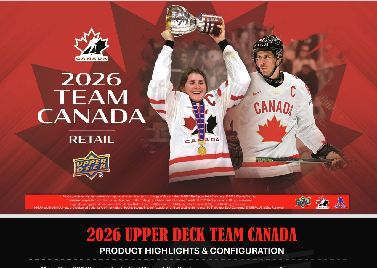 2025-26 Upper Deck Team Canada Blaster Case (Case of 20 boxes) (Pre-Order) - Miraj Trading