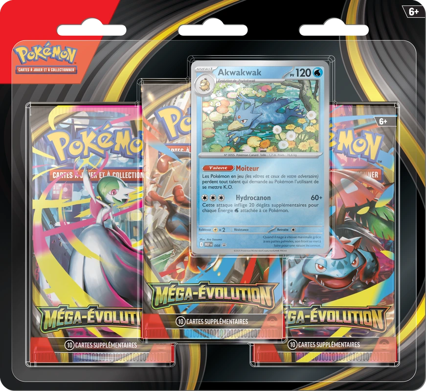 Pokemon Mega Evolution 3 Pack Blister (French)(Pre-Order) - Miraj Trading