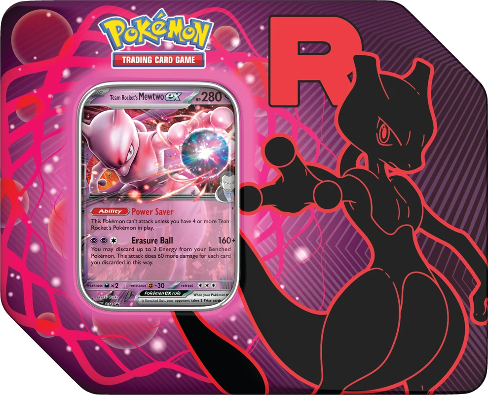 [美品]Team Rocket Mewtwo EX Pokemon Team Rocket Mewtwo EX Tin | Miraj Trading